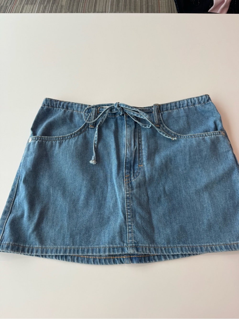 Zara drawstring mini skirt